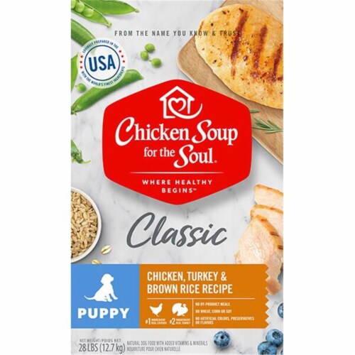 Chicken Soup 418417 No.28 Chicken Turkey & Brown Rice Recipe Adult Puppy Food Perspective: front