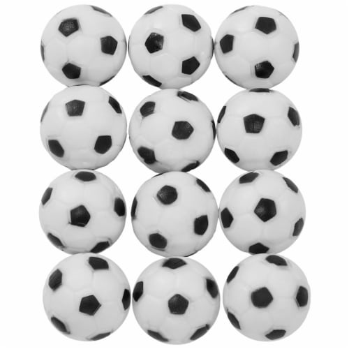 12 Pack Black and White Engraved Table Soccer Foosballs Replacements 