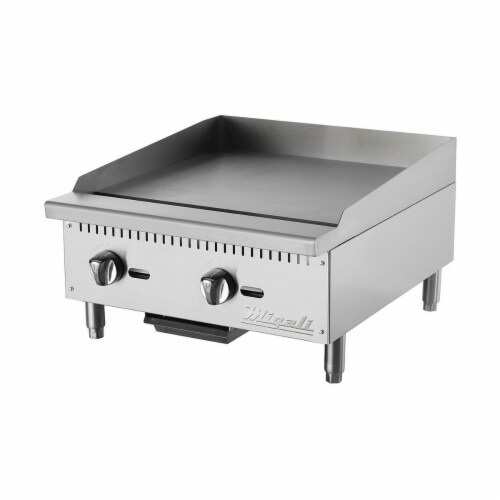 Migali C-G24 24 in. Competitor Series Countertop Manual Controls Griddle, Stainless Steel Perspective: front