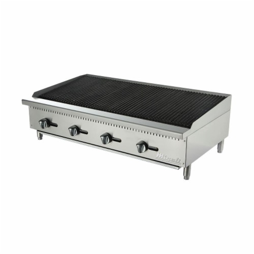 Migali C-CR24 24 in. Competitor Series Countertop Char-Rock Boiler, Stainless Steel Perspective: front