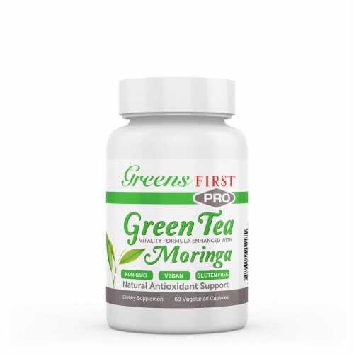 Greens First® Green Tea Moringa Dietary Supplement Perspective: front