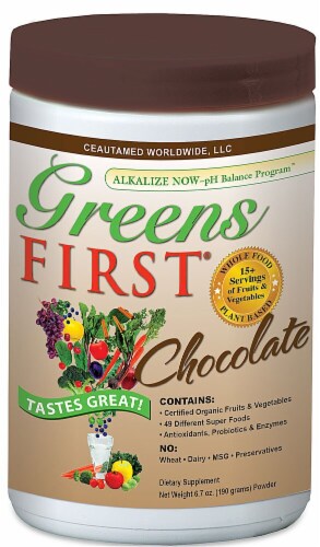 Greens First  Superfood Drink Mix   Chocolate Perspective: front