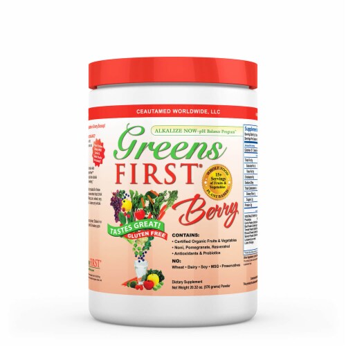 Greens First® First Berry Dietary Supplement Powder Perspective: front