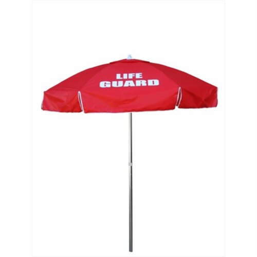 Kemp 12-004-RED 6 Ft. Guard Umbrella Red Perspective: front
