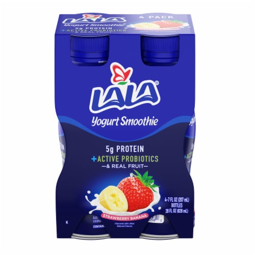 Activia Strawberry Banana Flavor Lowfat Yogurt Drink, 7 fl oz, 4 count