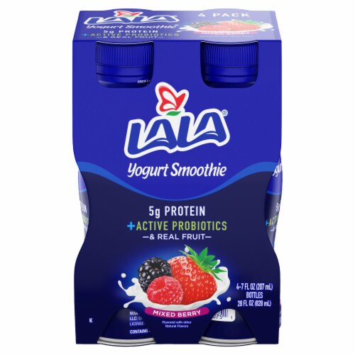 LaLa® Mixed Berry Yogurt Smoothies Perspective: front