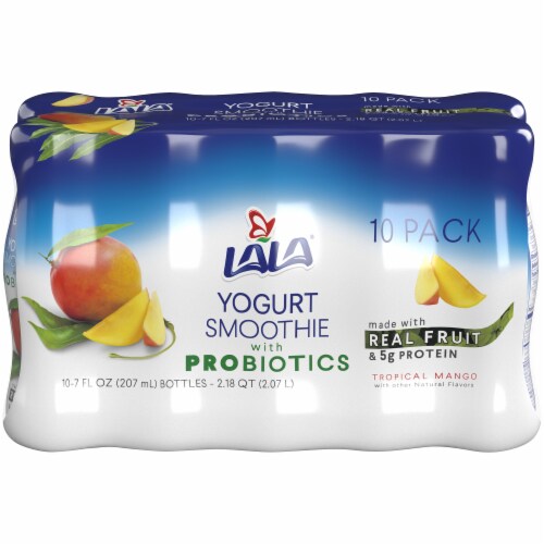 LaLa® Tropical Mango Probiotic Yogurt Smoothies Perspective: front