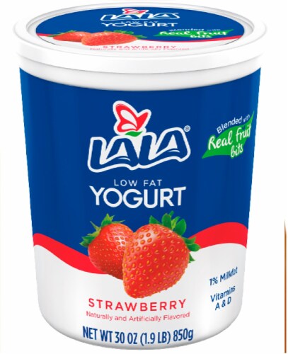 Lala Low Fat Strawberry Yogurt Perspective: front