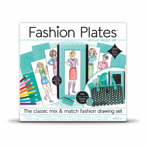 Fashion Plates Classic Styles Mix & Match Fashion Drawing Set Perspective: front