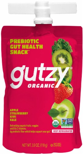 Energyfruits Gutzy® Organic Apple Strawberry Kiwi & Kale Fruit & Veg Snack Perspective: front