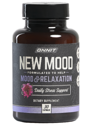 Onnit New Mood Dietary Supplement Tablets Perspective: front