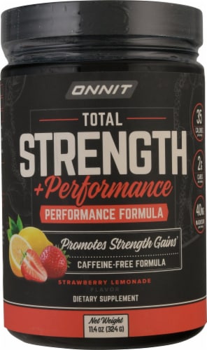 Onnit Strawberry Lemonade Total Strength + Performance Preworkout Powder Perspective: front