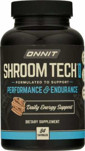 Onnit Shroom Tech Daily Energy Support Dietary Supplement Capsules Perspective: front