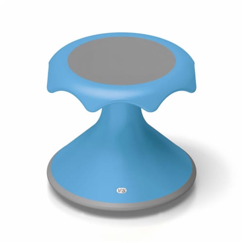 VS America Hokki Stool Flexible Ergonomic Seating - 12" Light Blue Perspective: front