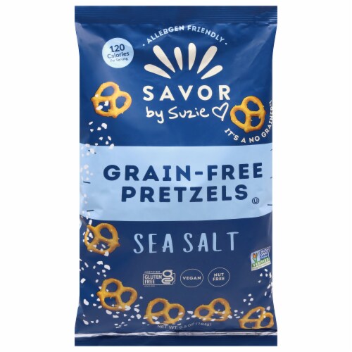 Savor by Suzie Sea Salt Grain-Free Pretzels Perspective: front