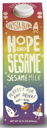 Hope & Sesame Barista Blend Sesame Milk Perspective: front