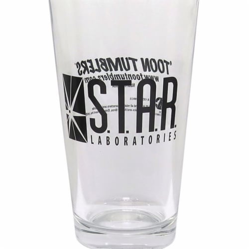 Flash glsflshstarlbspnt Flash Star Labs Pint Glass Perspective: front