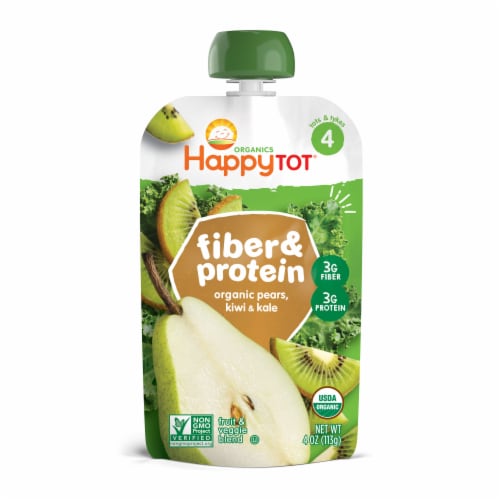 Happy Tot Stage 4 Organic Pears Kiwi & Kale Pouch Perspective: front