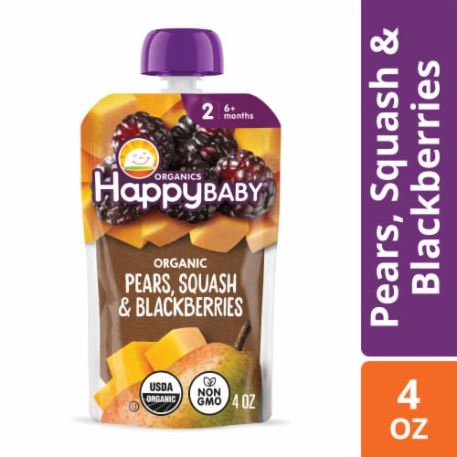 Happy Baby® Organics Clearly Crafted Pears Squash & Blackberries