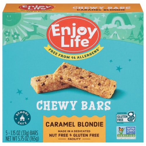 Enjoy Life® Gluten-Free Caramel Blondie Soft Baked Chewy Bars Perspective: front