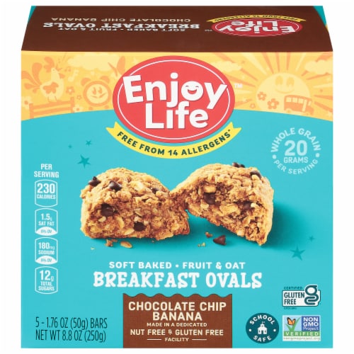 Enjoy Life™ Gluten-Free Chocolate Chip Banana Breakfast Ovals Perspective: front