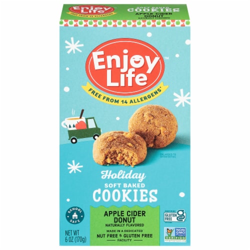 Enjoy Life™ Gluten-Free Soft Baked Apple Cider Donut Cookies Perspective: front