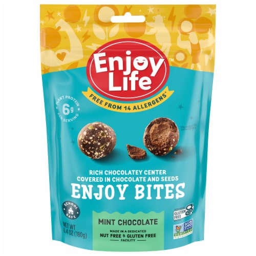 Enjoy Life™ Mint Chocolate Protein Bites Perspective: front