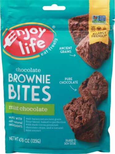 Enjoy Life™ Mint Chocolate Brownie Bites Perspective: front