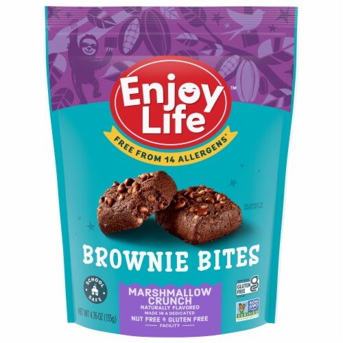 Enjoy Life Foods Gluten Free, Allergy Friendly Brownie Bites - Marshmallow Crunch Perspective: front