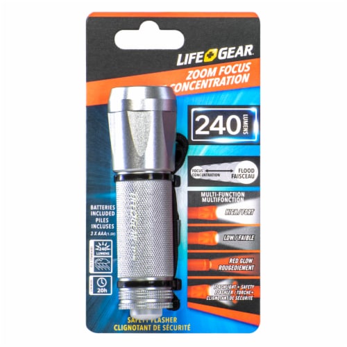 Life Gear Zoom Focus Tactical Mini Flashlight - Assorted Perspective: front