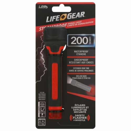 Life+Gear® Stormproof Black/Red Signal Light Perspective: front