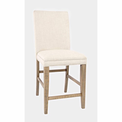 Carlyle Crossing Distressed Pine Upholstered Stool (Set Of 2) Perspective: front