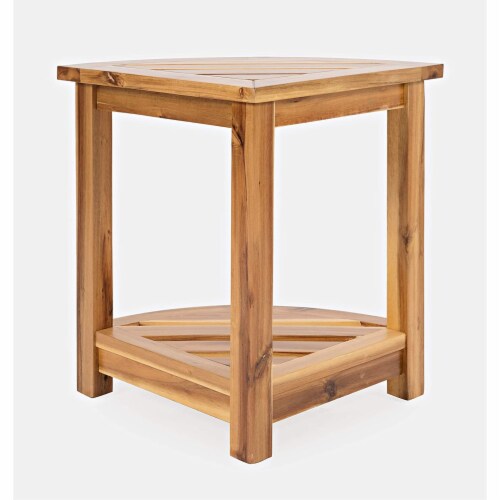 Solid Acacia Indoor Outdoor Corner Accent Table 1 Harris Teeter