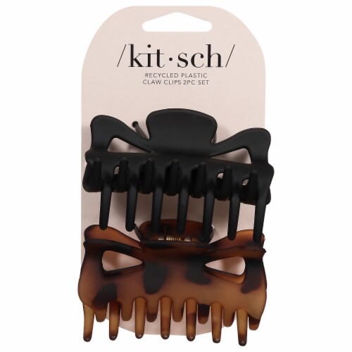 Kitsch Recycled Plastic Large Claw Clips Perspective: front