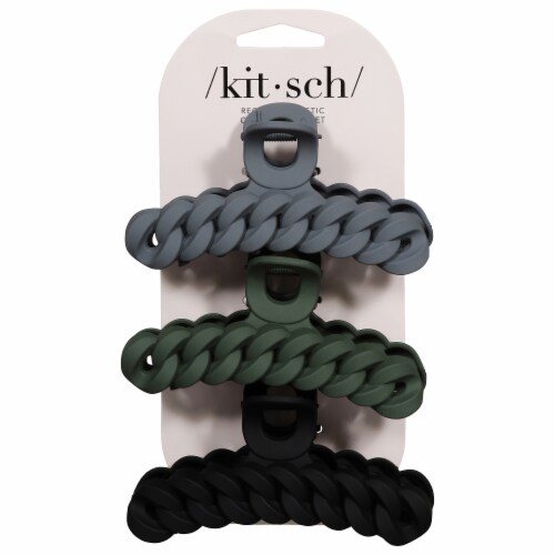 Kitsch Recycled Plastic Chain Claw Clips Perspective: front