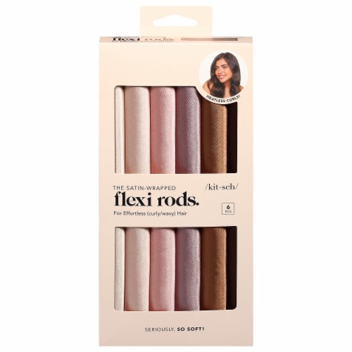 Kitsch Satin Wrapped Flexi Rods Perspective: front