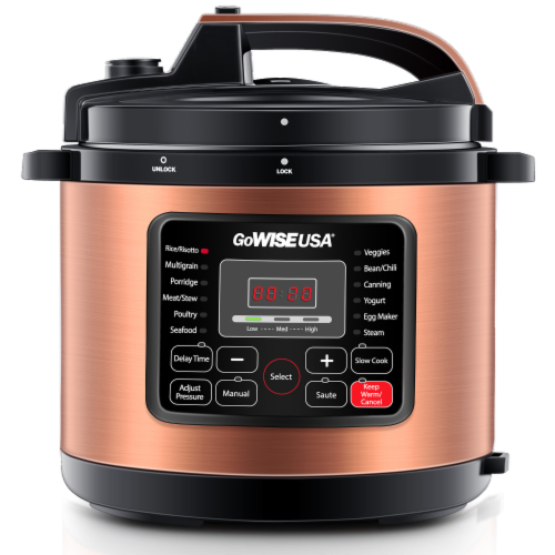 GoWISE USA 10-Quarts 12-in-1 Electric Pressure Cooker (Copper