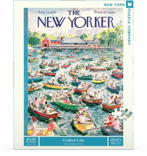 New York Puzzle Company Gridlock Lake 1500 Piece Jigsaw Puzzle Perspective: front