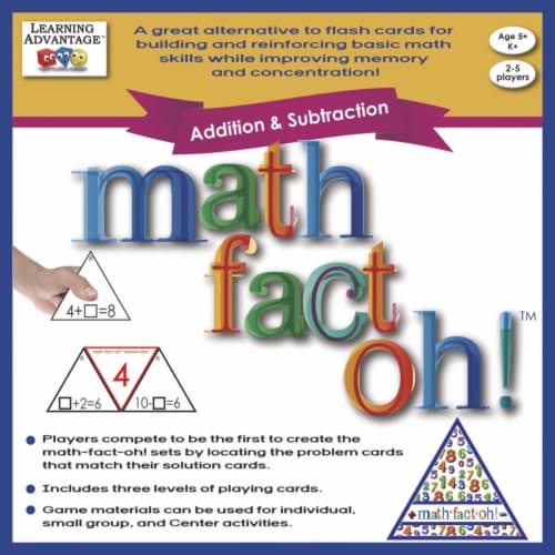 Learning Advantage 1540205 Math-Fact-Oh Addition & Subtraction Game Perspective: front