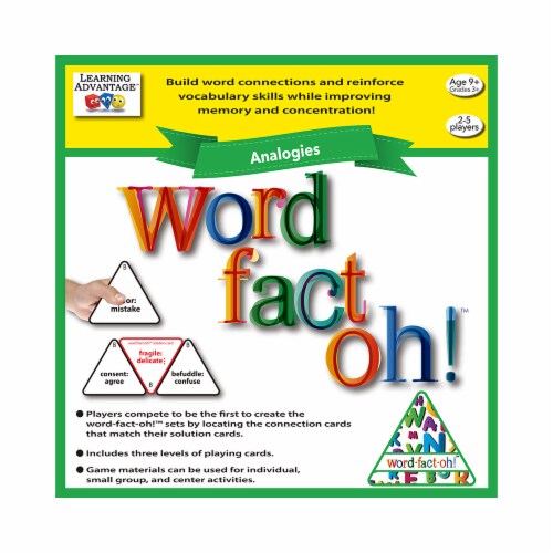 Learning Advantage CTU2191 Word Fact Oh Analogies Game Perspective: front