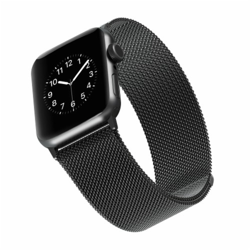 WITHit Apple Watch Mesh Band - Black Perspective: front