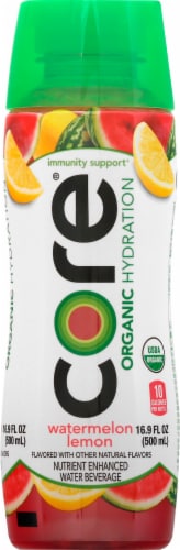 Core Organic Watermelon Lemon Enhanced Beverage Perspective: front