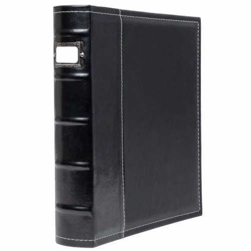 Bellagio-Italia 3-Ring Black Binder Perspective: front