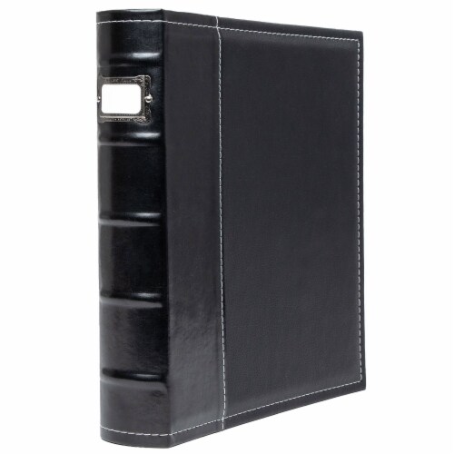 Bellagio-Italia 3-Ring Black Binder Perspective: front