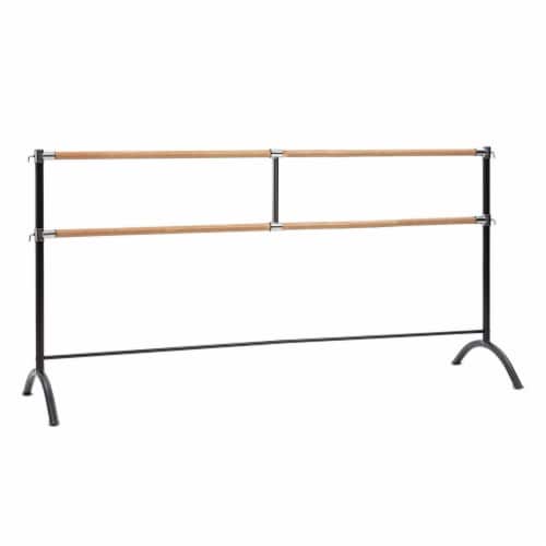 KLAR FIT Barre Anna Marie Portable Freestanding Lightweight Double Ballet Bar Perspective: front