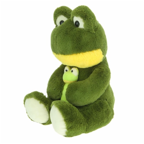 Giftable World A08006 16 in. Plush Frog with Baby Perspective: front