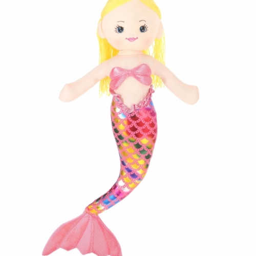 Giftable World MM15 28 in. Plush Blond Haired Mermaid Perspective: front