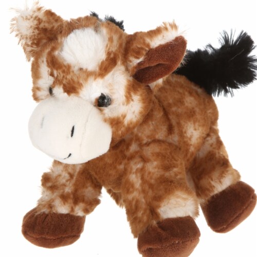 Giftable World A00047 7 in. Plush Lying Horse - Brown Perspective: front