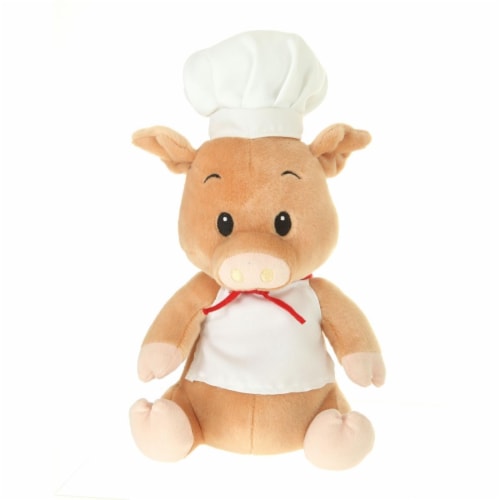 Giftable World A00036 10 in. Plush Pig Cook Perspective: front
