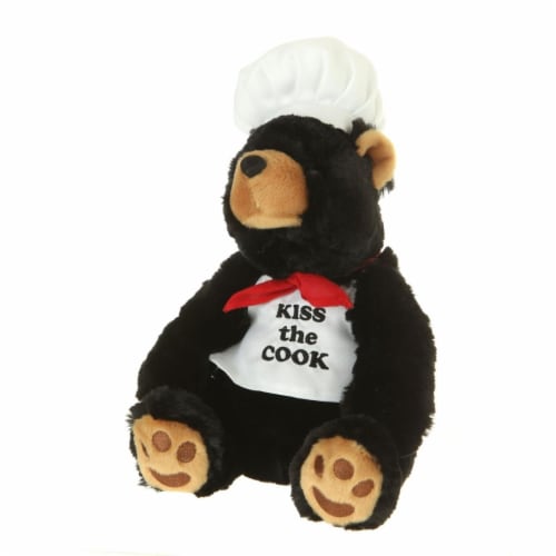 Giftable World A00040 10 in. Bear Cook - Black Perspective: front